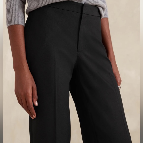 NWT BANANA REPUBLIC MARTIN-FIT TEXTURED BLACK TROUSERS CLASSIC MID-RISE - Picture 1 of 7